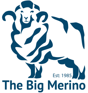 Stylized sheep logo with text