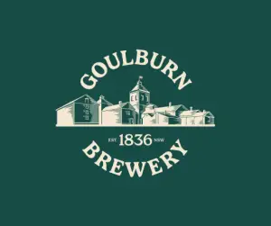 Goulburn Brewery logo on green background
